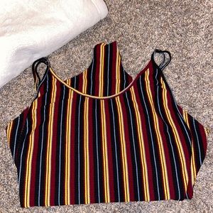 Striped body suit